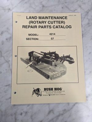 Bush Hog Illustrated Repair Parts List Catalog Manual 4214 Rotary Cutter 1996