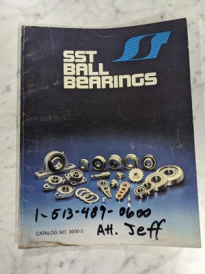 Sst Ball Bearings Sales Brochure Catalog Specs Features #3000-3 1985