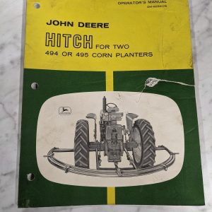 John Deere Jd Operator'S Service Manual Hitch For 494 495 Planter Om-B25017B