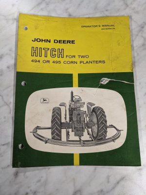 John Deere Jd Operator'S Service Manual Hitch For 494 495 Planter Om-B25017B