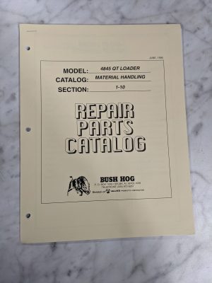 Bush Hog Illustrated Repair Parts List Book Catalog Manual 4845 Qt Loader 1995