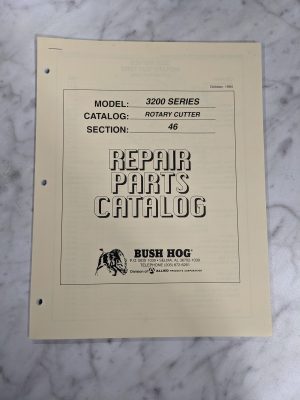 Bush Hog Illustrated Repair Parts List Book Catalog Manual 3200 Rotary Cutter