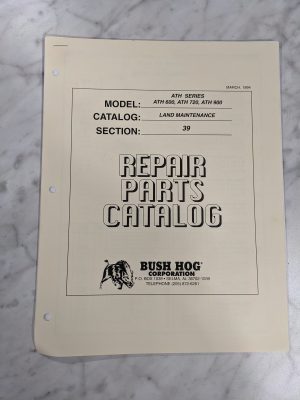 Bush Hog Illustrated Repair Parts List Catalog Manual Ath 600 720 900 Mower 1994
