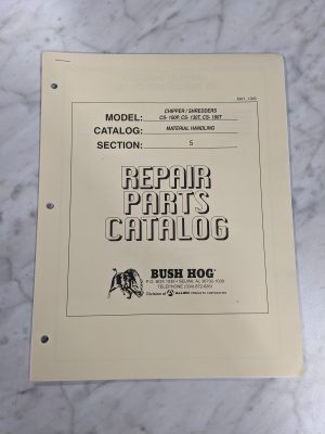 Bush Hog Repair Parts List Catalog Manual Chipper Shredder Cs 100P 130T 180T '95