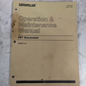 Caterpillar Cat Operator Owner Guide Maintenance Manual 307 Excavator Crawler