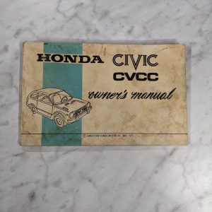 Honda Civic Cvcc Owner'S Operator'S Manual 1975