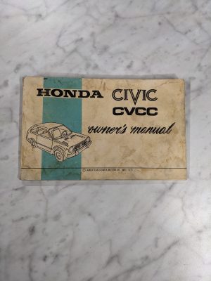 Honda Civic Cvcc Owner'S Operator'S Manual 1975