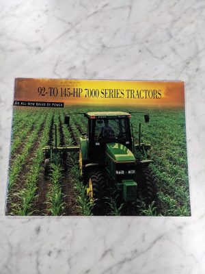 1993 John Deere 92-145 7000 Series Tractors Brochure Sales Literature 31 Pages