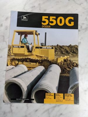 1993 John Deere 550G Dozer Sales Brochure Literature Specs Tc