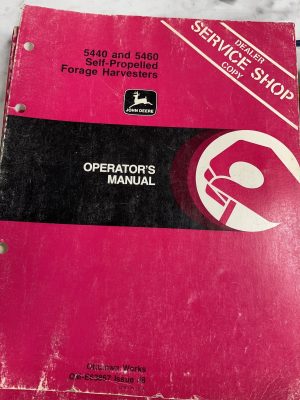 John Deere Jd Operator'S Manual 5440 5460 Forage Harvesters Om-E63867