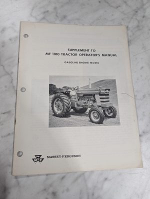 Massey Ferguson Operator'S Manual Gasoline Supplement Mf 1100 Tractors