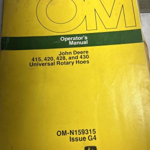 John Deere Jd Operator'S Manual 415 420 428 430 Rotary Hoes Om-N159315
