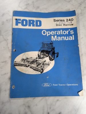 Ford Operator'S Service Manual Series 240 Disc Harrow Se-3548