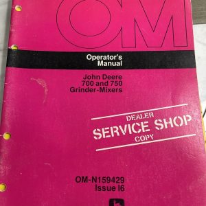 John Deere Jd Operator'S Manual 700 750 Grinder Mixers Om-N159429