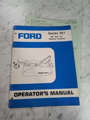 Ford Operator'S Service Manual Series 951 48 60 72” Rotary Cutters Se-4393A