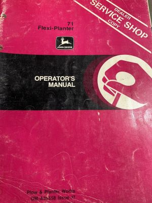 John Deere Jd Operator'S Manual 71 Flexi Planter Plow Planter Works Om-A35558