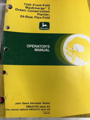 John Deere Jd Operator'S Manual 7200 Maxemerge 2 Planter Flex Fold Oma52755