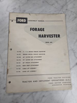 Ford Assembly Instruction Manual Forage Harvester Series 605 Se-A6874-C