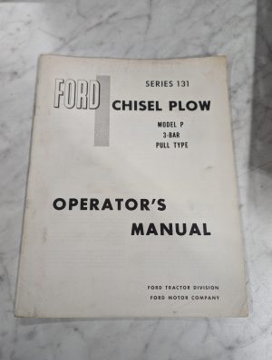 Ford Operator'S Service Manual Model P 3 Bar Chisel Plow Series 131 Pull Type
