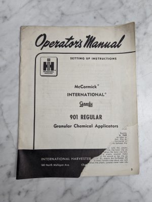 International Harvester Ih Operator'S Setup Manual Mccormick Gandy 901 Chemical