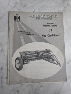 International Harvester Operator'S Setup Manual Mccormick 34 Hay Conditioner