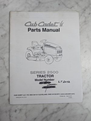 Cub Cadet Parts List Book Manual Catalog Series 2500 Tractor Lt 2042 2004