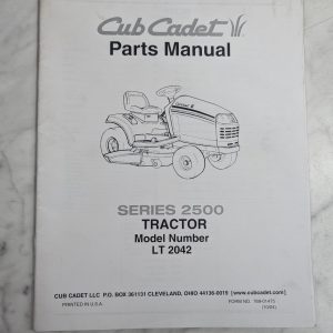Cub Cadet Parts List Book Manual Catalog Series 2500 Tractors Lt 2042 2004