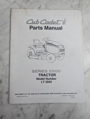 Cub Cadet Parts List Book Manual Catalog Series 2500 Tractors Lt 2042 2004