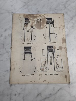 Gandy Chemical Applicator 901 2Jd 2T 4W Model Operator Service Manual Parts List