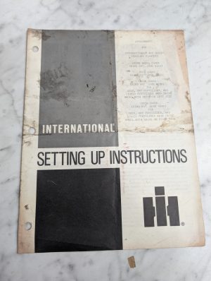 International Harvester Setup Instruction Manual 800 Series Trailing Planters