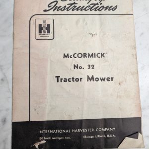 International Harvester Ih Setup Instruction Manual Mccormick 32 Tractor Mower