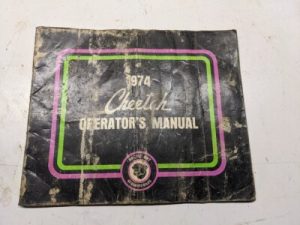 1974 Cheetah Operators Manual Arctic Cat Owners Book Snowmobile 2254-020