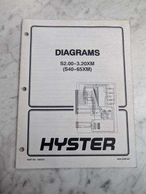 Hyster Electrical Hydraulic Diagrams S40-65Xm 1483161 S2.0-3.20 Forklift Manual