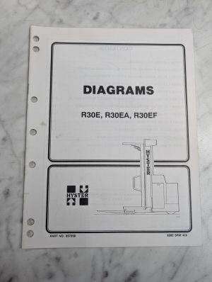Hyster Electrical & Hydraulic Diagrams R30E R30Ea R30Ef Forklift 897358 Manual~