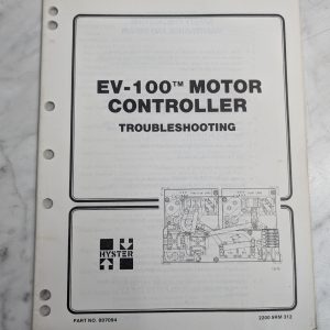 Hyster Forklift Troubleshooting Ev-100 Motor Controller Manual 897034