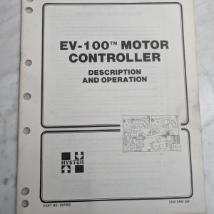 Hyster Forklift Operator'S Manual Ev-100 Motor Controller 897069 Lift Truck