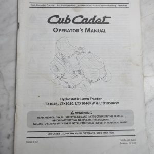 International Cub Cadet Operator'S Manual Ltx1046Kw Ltx1050Kw Lawn Tractor