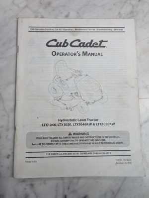 International Cub Cadet Operator'S Manual Ltx1046Kw Ltx1050Kw Lawn Tractor