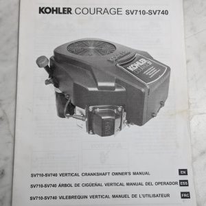 Kohler Courage Sv710-Sv740 Engine Owner'S Operator Manual 2009