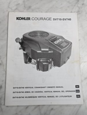 Kohler Courage Sv710-Sv740 Engine Owner'S Operator Manual 2009