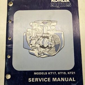 Kohler Engine Service Manual Kt17 19 21 Tp-2043 1982 Repair Shop Book