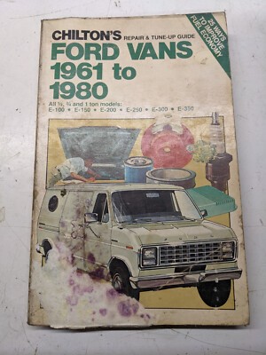 Chilton Repair & Tune Up Guide Manual Ford Vans 1961 To 1980 All Ton Models