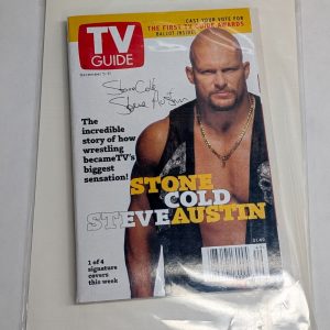 Wwe Wwf Wrestling Stone Cold Steve Austin Tv Guide 1998 Magazine Nice