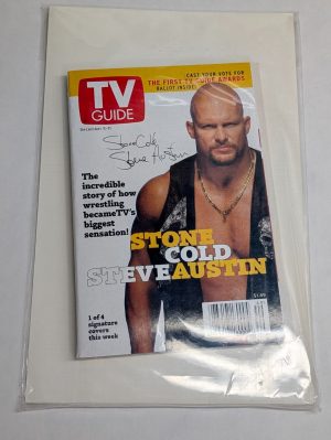 Wwe Wwf Wrestling Stone Cold Steve Austin Tv Guide 1998 Magazine Nice