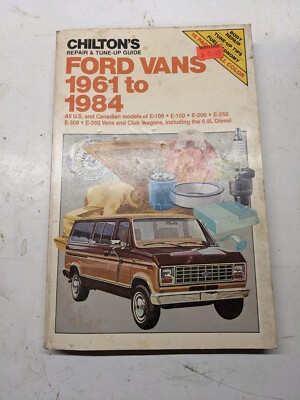 Chilton Repair & Tune Up Guide Manual Ford Vans 1961 To 1984 All Ton Models