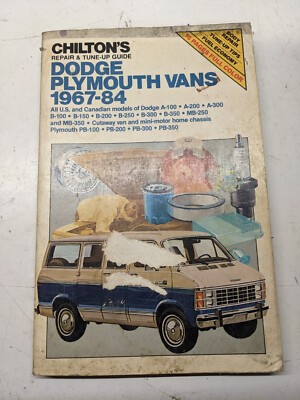 Chilton Repair & Tune Up Guide Manual Dodge Plymouth Vans 1967-84 Service Book