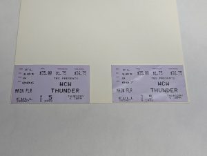 2X ~ Wcw Thursday Night Thunder ~ Ticket Subs On Chipboard ~ August 1999