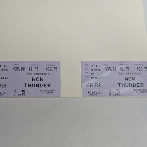 2X ~ Wcw Thursday Night Thunder ~ Ticket Subs On Chipboard ~ August 1999