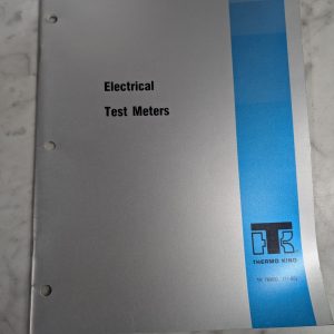 Thermo King Electrical Test Meters Manual Training Handbook Tk 7898D 1985