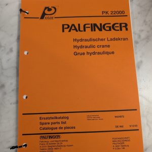 Palfinger Pk 22000 Hydraulic Crane Spare Service Parts List Manual 1993 De 062